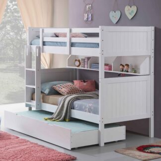 Springfield Single Bunk Bed with Shelves & Storage Trundle