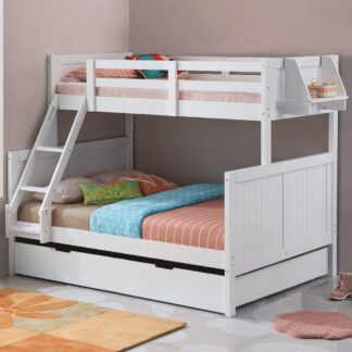 Springfield Single over Double Bunk Bed with Double Storage Trundle & Hang Shelf