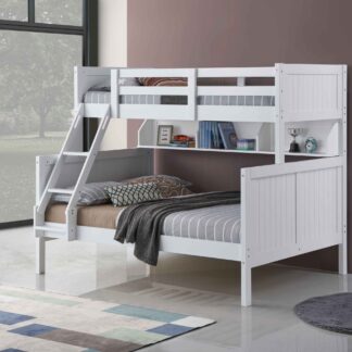 Springfield Single over Double Bunk Bed with Shelves & Single Storage Trundle