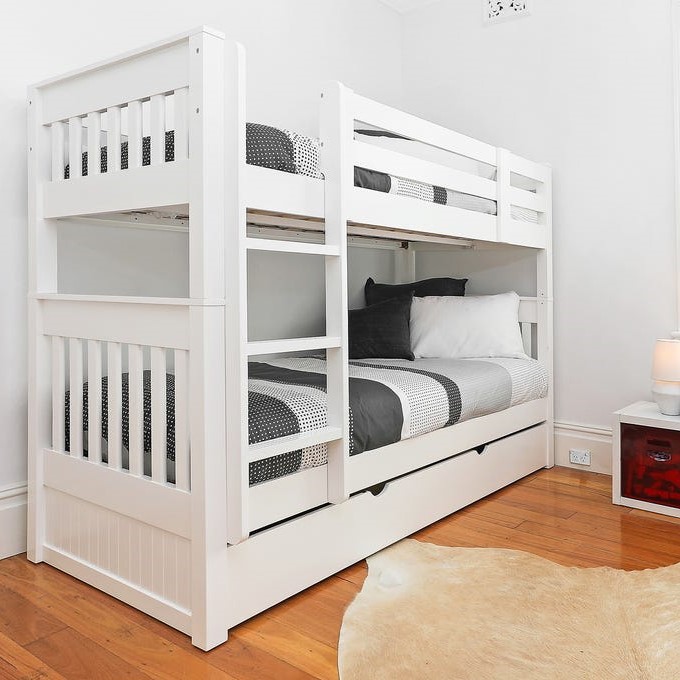 Riley Single Bunk Bed with Trundle Bed Bunk Beds Australia