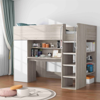Horizon King Single Loft Bed with Desk Storage & Shelving