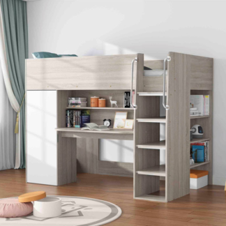 Horizon King Single Loft Bed with Desk Storage & Shelving