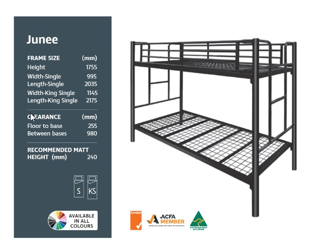 Junee Commercial bunk bed single