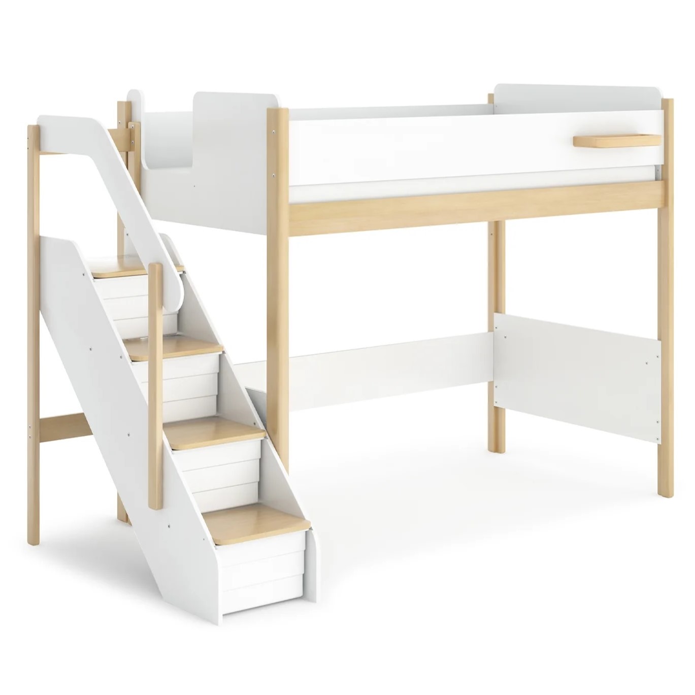 king single loft bed with storage stairs