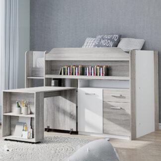 Cape Mid Sleeper Loft Bed with Desk