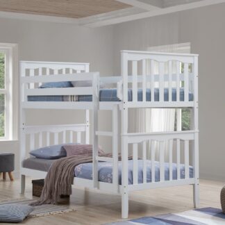 Federation King Single Bunk Bed White - In Stock